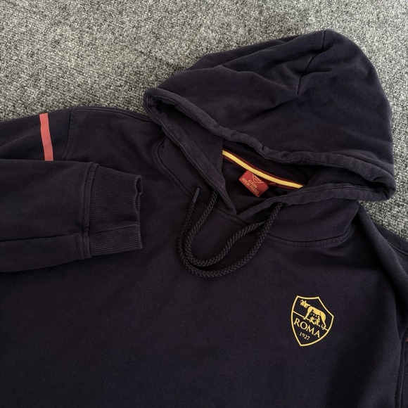 AS Roma Men's Pullover Blue Hoodie Sweatshirt Size Medium Soccer Futbol Italy - Picture 1 of 6